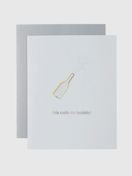 This Calls For Bubbly Paper Clip Card