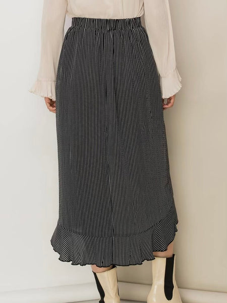 Wrapped In Love Striped Midi Skirt