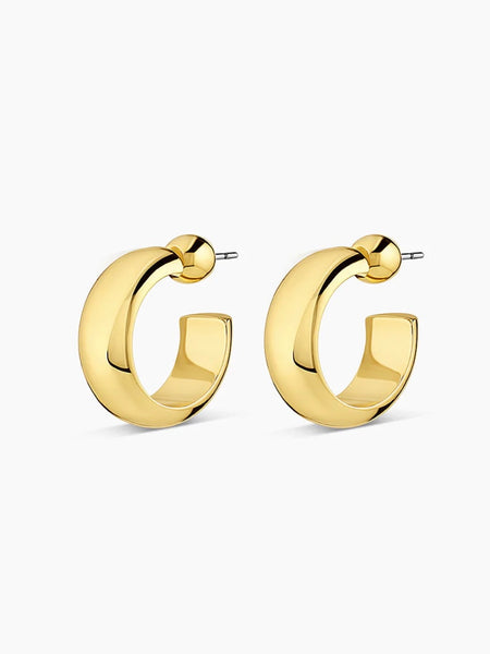Paseo Arc Hoops in Gold