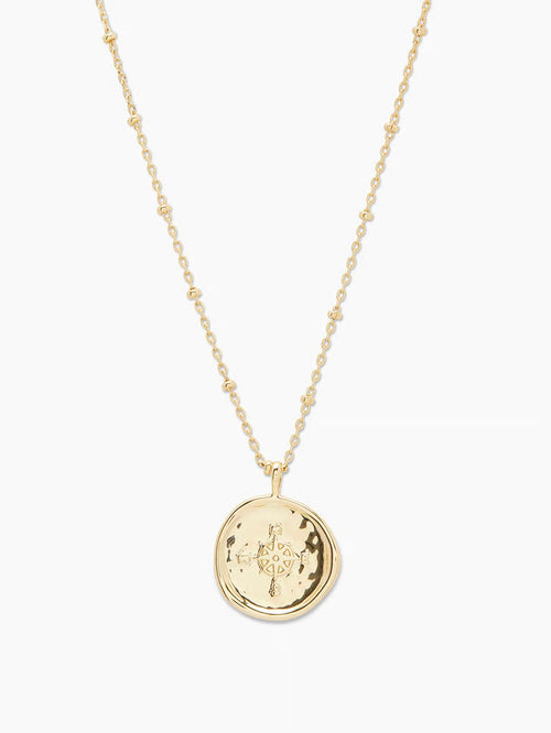 Compass Coin Necklace