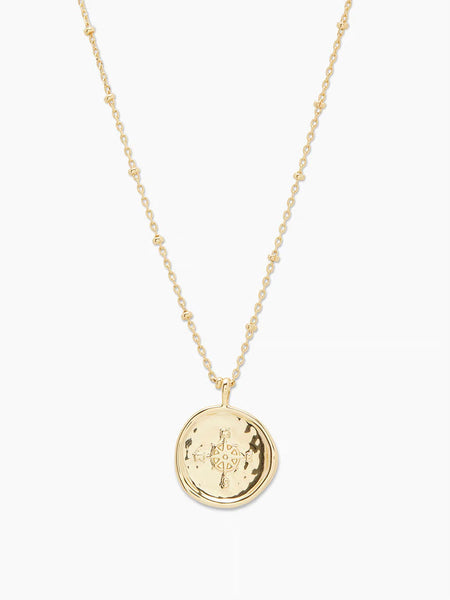 Compass Coin Necklace