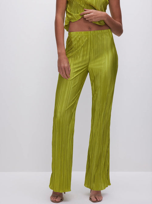 Always Fits Plisse Pant in Chartreuse