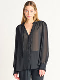 Sheerly There Blouse in Black