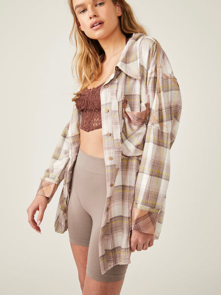 Fallin' For Flannel Sleep Shirt in Olay & Gren Combo