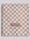 Extra Large Quick Dry Hair Towel Wrap in Terracotta Checker