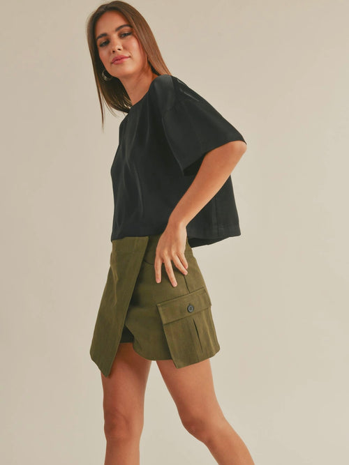 Back To Business Top in Black