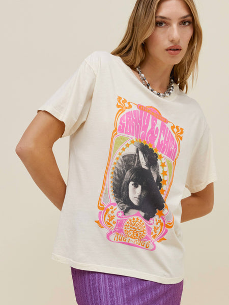 Rolling Stones Love You Live '77 Merch Tee in Vintage White