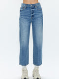 Cassie Crop Jean in Cambridge Vintage