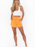 Russell Shorts in Orange Terry