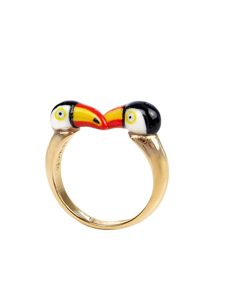 Toucan Face to Face Ring