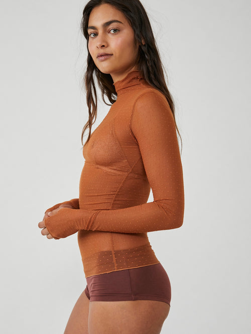 On The Dot Layering Top in Pumpkin Pie