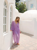 Helene Caftan in Crochet Sequins Lavender