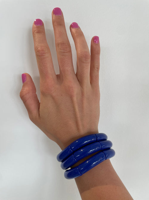 The Sutton Solid Acrylic Bracelet in Blue