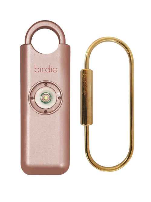Birdie Personal Safety Alarm in Metallic Rose Gold