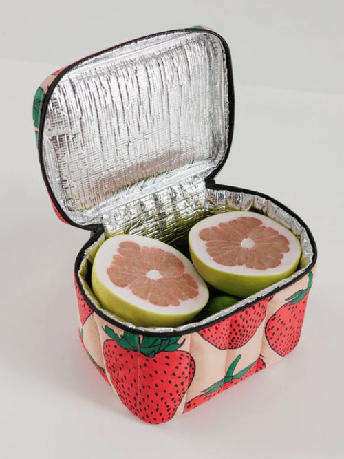 Puffy Lunch Bag in Strawberry