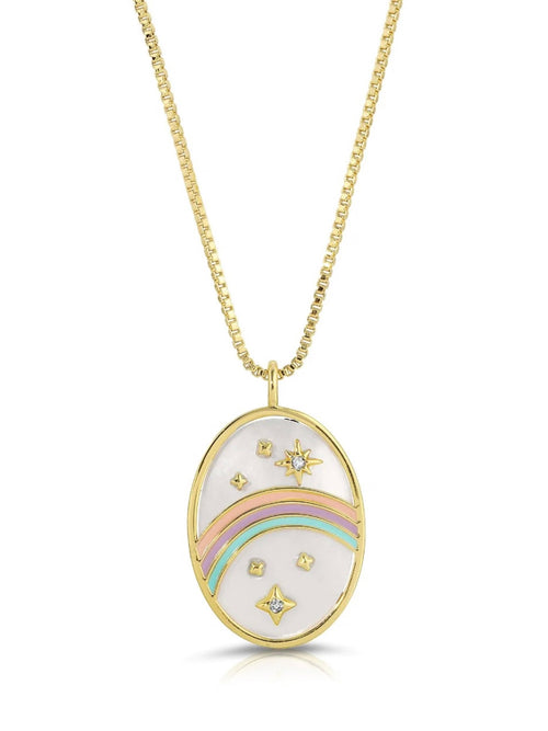 Daydream Pendant Necklace in Mother of Pearl