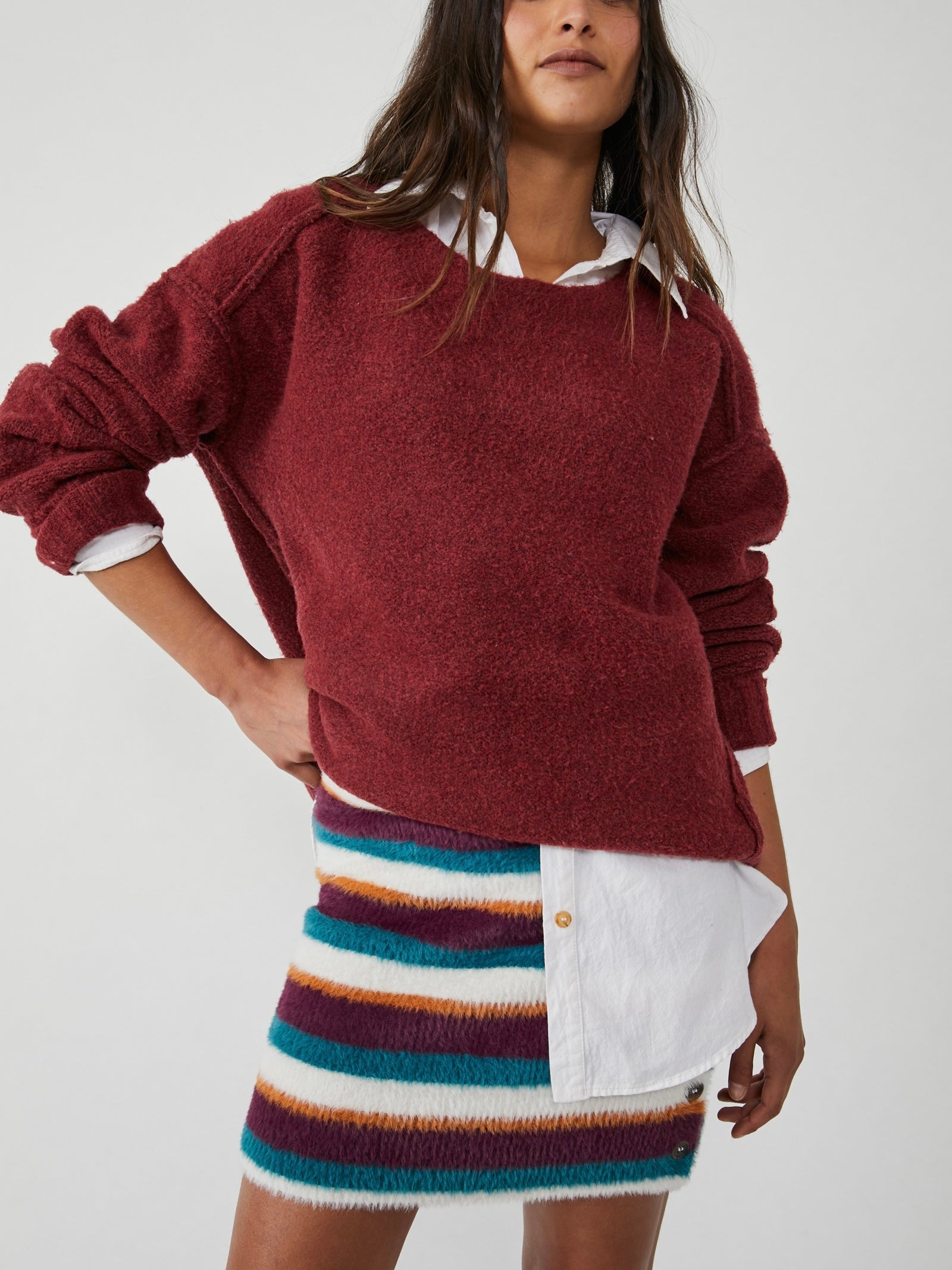 Ciara Sweater Mini in Fig Jam Combo – Staxx