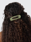 Recycled Plastic Matte Flay Lay Clap Clip 3pc in Eucalyptus