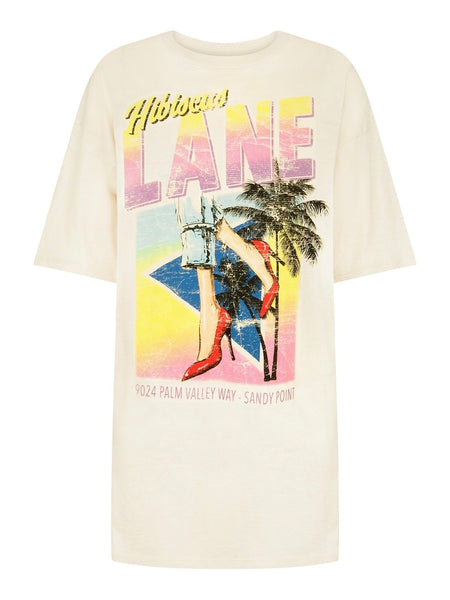 Hibiscus Lane Biker Tee Dress