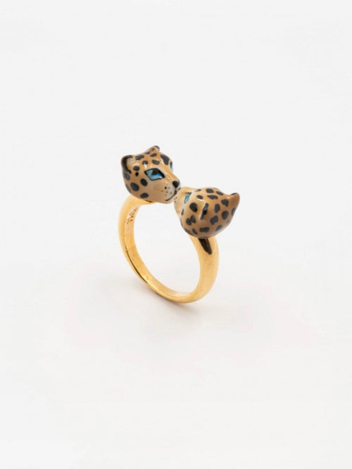 Leopard Face to Face Ring
