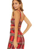 Leah Top in Holiday Plaid