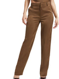 Satin Trouser in Light Mocha