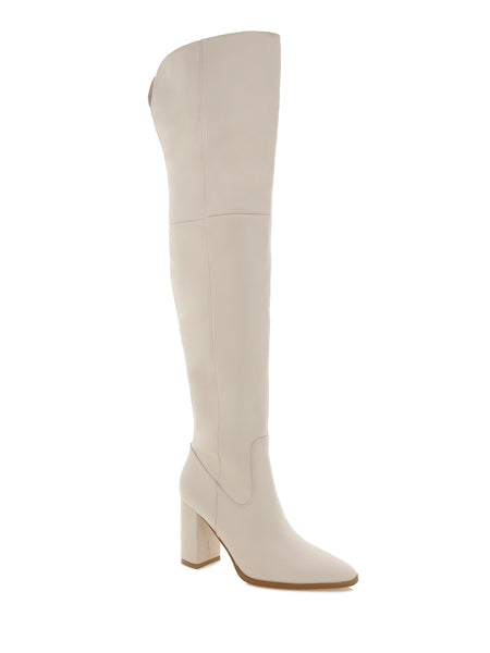 Zachariah Studded  Western Boots in White