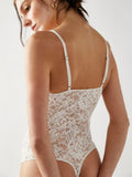 Lace Night Rhythm Bodysuit in Ecru