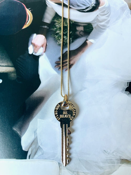 Be Brave Key Necklace