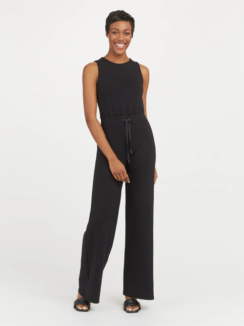 AirEssentials Sleeveless Jumpsuit in Very Black
