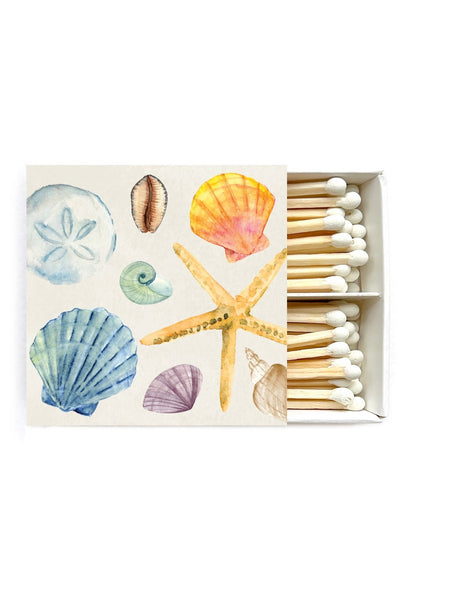 Square Matchbox in Sea Shells