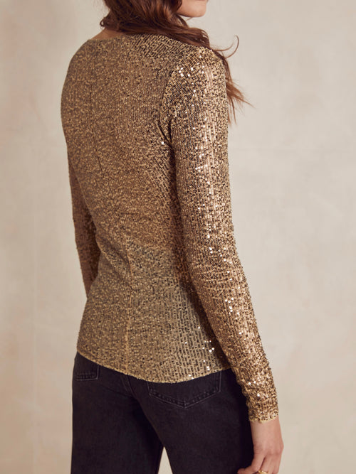 Gold Rush Long Sleeve in Gold Combo