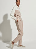 Isy Zip Front Jumpsuit in Light Taupe Mix